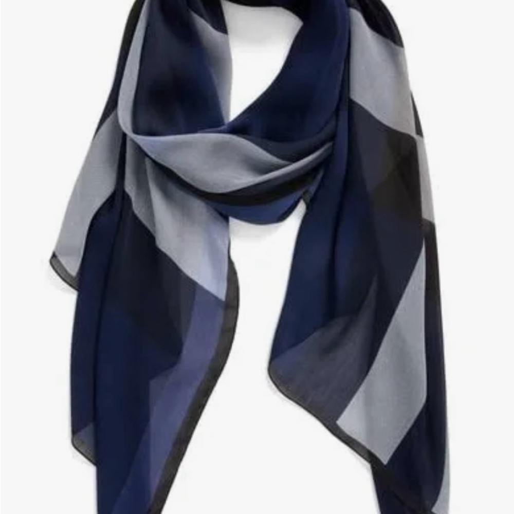 Navy Burberry Scarf . Completely Authentic - image 1